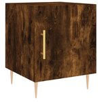 vidaXL Table de chevet chêne fumé 40x40x50 cm bois d'ingénierie