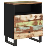 vidaXL Table de chevet 50x33x62cm Bois de récupération et d'ingénierie