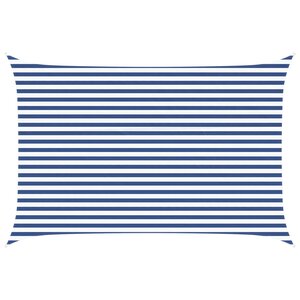 vidaXL Voile d'ombre Bleu et Blanc 4 5 x 3 m 100 polyester Oxford