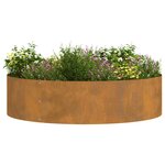 vidaXL Anneau de jardinière 5 Pièces Marron 80 x 80 x 20 cm Acier Corten