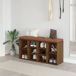 vidaXL Banc à chaussures Chêne marron 103x30x48 cm Bois d'ingénierie