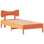 vidaXL Cadre de lit sans matelas cire marron 100x200cm bois pin massif