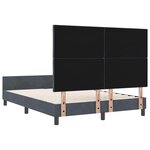 Lit vidaXL Gris foncé 140x200 cm en Velours