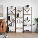 vidaXL Étagère Bois ancien 156 x 25 x 167.5 cm Bois d'ingénierie