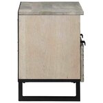 vidaXL Cabinet TV Blanc 70 x 33 x 46 cm bois de manguier massif