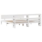 vidaXL Cadre de lit avec tête de lit sans matelas blanc 180x200 cm