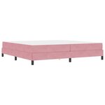 vidaXL Lit à ressorts avec matelas Rose 200 x 200 cm tissu