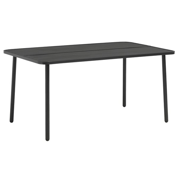 vidaXL Table de jardin Gris foncé 150x90x72 cm Acier