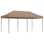 vidaXL Tente de fête 292 x 580 x 315 cm Marron Tissu Oxford