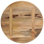 vidaXL Dessus de table Ø 40x2 5 cm rond bois massif de manguier brut