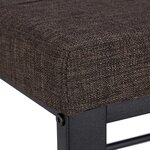 Banc banquette range chaussures coussin rembourré tissu étagère à chaussures 2 niveaux métal marron 13_0000366_3