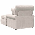 vidaXL Chaise lounge avec jupe Crème 157 x 91 x 91 cm ARES