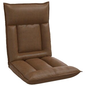 vidaXL Fauteuil de sol ajustable Marron Tissu
