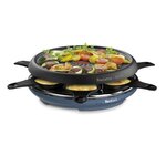 TEFAL RE12A401 Colormania appareil a raclette multifonctions 6 personnes bleu acier