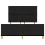 vidaXL Cadre de lit avec tête de lit Noir 140 x 200 cm tissu