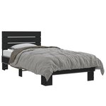 vidaXL Cadre de lit sans matelas noir 75x190 cm