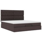 VidaXL Cadre de lit ottoman avec matelas marron foncé 180x200 cm tissu