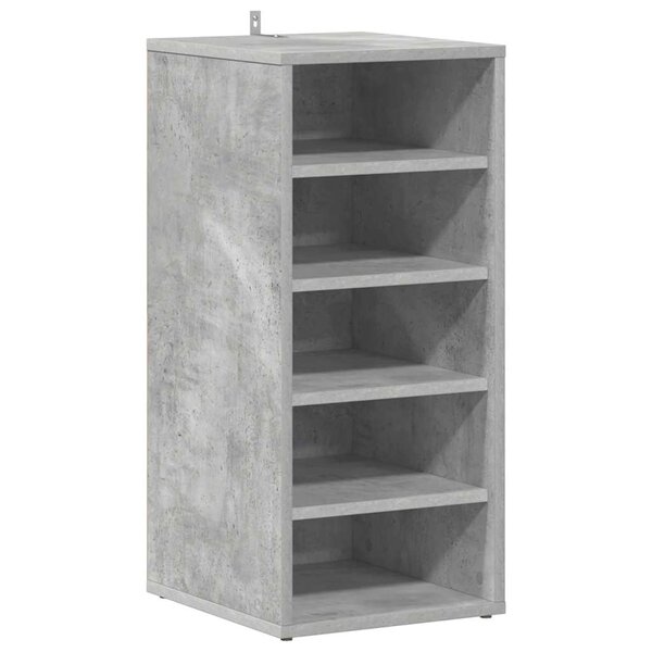 vidaXL Armoire à chaussures Gris béton 31 5x35x70 cm Bois d'ingénierie