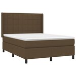 vidaXL Sommier à lattes de lit matelas et LED Marron foncé 140x200 cm