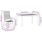 vidaXL Ensemble de salle à manger pour jardin 5 Pièces Marron