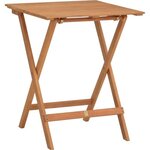 Ensemble en bois d'acacia - Composé d'une table carrée et de 2 chaises pliables