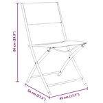 vidaXL Set de repas de jardin 5 pièces en textilène noir et acier