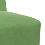 vidaXL Canapé modulaire sans accoudoirs Vert clair 55 cm Velours