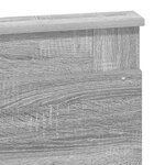 vidaXL Tête de lit Gris Sonoma 120 cm Bois d'ingénierie