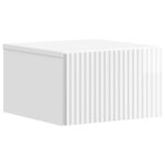 vidaXL Cabinet de chevet mural Blanc brillant 33 x 34 5 x 20 cm