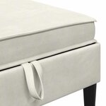 vidaXL Ensemble de meubles pour le salon 6 Pièces Crème Velours