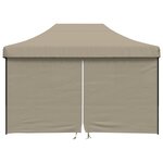 vidaXL Tente de fête Taupe 279 x 410 x 315 cm Tissu Oxford