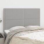 vidaXL Tête de lit Gris clair 144 x 5 x 118/128 cm Tissu