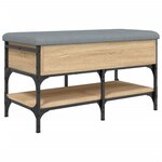 vidaXL Banc à chaussures chêne sonoma 82x42x45 cm bois d'ingénierie