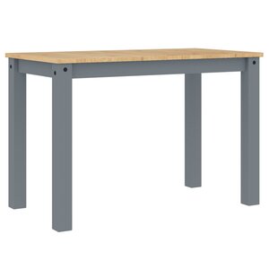 vidaXL Table à manger Panama gris 117x60x75 cm bois massif de pin
