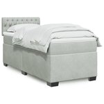 vidaXL Sommier à lattes de lit et matelas Gris clair 80x200 cm Velours
