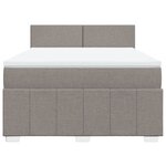 vidaXL Sommier à lattes de lit avec matelas Taupe 160x200 cm Tissu