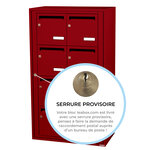 Bloc collectif leabox.com  2x4  grade 3  simple face  Intérieur  fixation murale  Rouge pourpre RAL 3004 finition brillante
