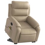 vidaXL Fauteuil inclinable de massage Cappuccino Similicuir