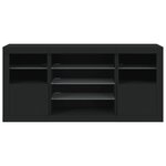 vidaXL Buffet avec lumières LED noir 142 5x37x67 cm