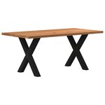 vidaXL Table à manger marron clair bois de chêne massif rectangulaire