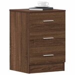 vidaXL Tables de chevet 2Pièces Chêne marron 38x35x56cm Bois d'ingénierie