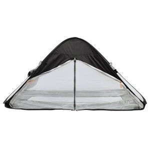 DERYAN Tente-lit avec moustiquaire escamotable 200x90x110 cm Noir