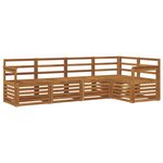 vidaXL Ensemble de canapé d'angle 5 Pièces Naturel Bois d'Acacia Massif