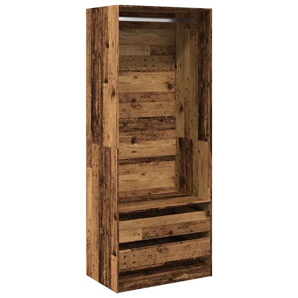vidaXL Garde-robe vieux bois 80x50x200 cm bois d'ingénierie
