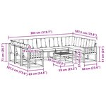 vidaXL Ensemble de canapés d'extérieur 10 pc Naturel et Beige