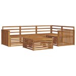 vidaXL Ensemble de canapés d'extérieur 5 pc Naturel