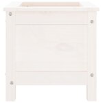 vidaXL Jardinière blanc 40x40x39 cm bois massif de pin
