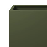 vidaXL Jardinières 2 Pièces vert olive 30x30x30 cm acier
