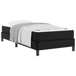 vidaXL Cadre de lit avec matelas Noir 80 x 200 cm tissu