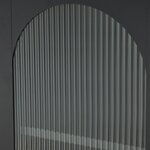 Armoire étagère meuble de rangement vitrée acier verre 102 x 43 x 40 cm noir mat 03_0008928